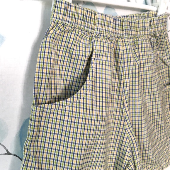 3 for $15 Painting Red Rhinos Kids Yellow Green Blue Stripe Plaid Check Shorts - Picture 4 of 8